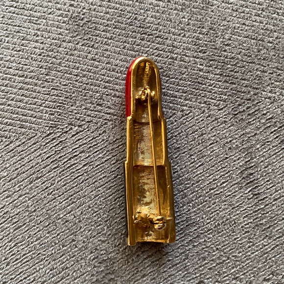 Enamel Lipstick Brooch Pin - Picture 4 of 10